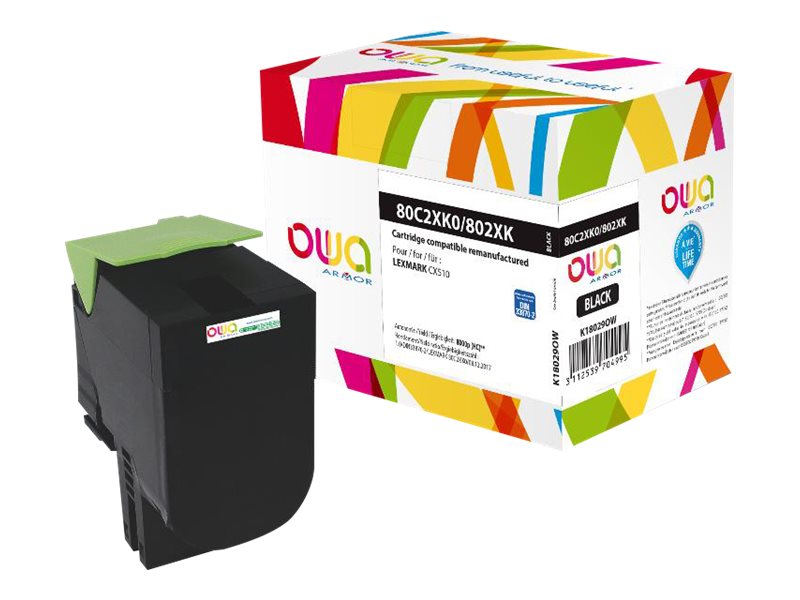 Owa - Sort - Kompatibel - Tonerpatron (Alternativ Til: Lexmark 80C0x10) - For Lexmark Cx510de, Cx510de Statoil, Cx510dhe, Cx510dthe