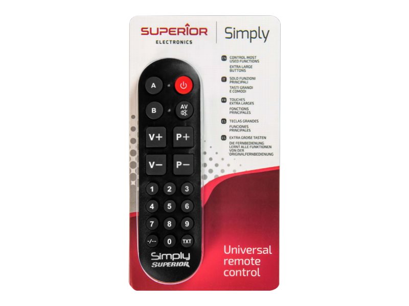 Superior Simply Numeric - Universell fjärrkontroll - infraröd | TV, Ljud & Bild - Övriga tillbehör - Fjärrkontroller | GameStuff