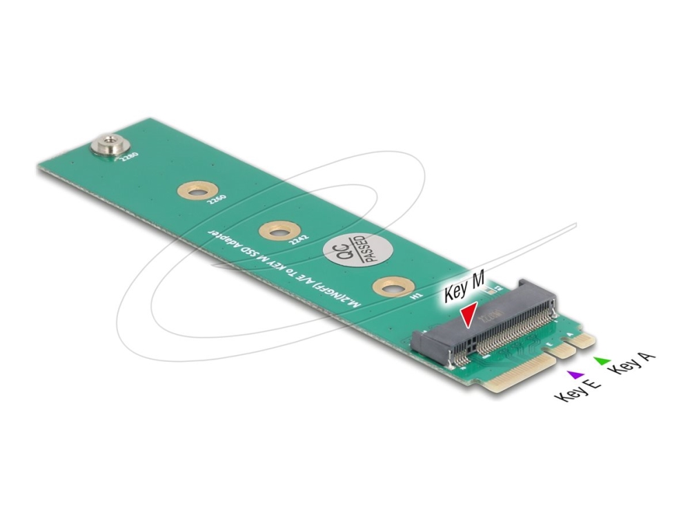 Delock - Interfaceadapter - M.2 Key A+E Han Til M.2 Key M Slot - M.2 - M.2 Nvme Card / Pcie (Nvme) - M.2 Card