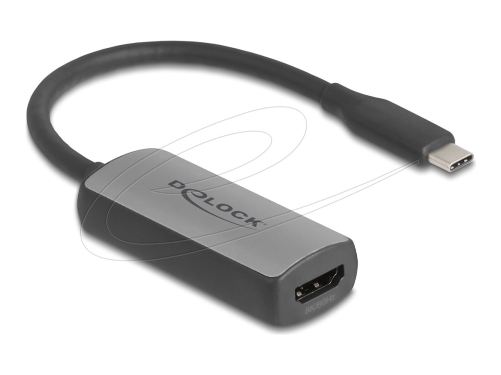 Delock 64264, 0.17 M, Usb Type-C, Hdmi, Male, Female, Straight