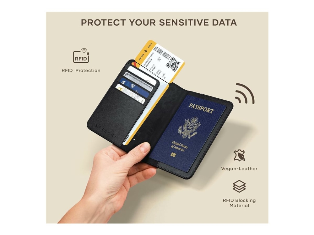 Satechi - Dokumentskydd för pass - FindAll - MagSafe-kompatibilitet - konstläder | Datorer & Surfplattor - Tillbehör till surfplattor - Covers & Väskor | GameStuff
