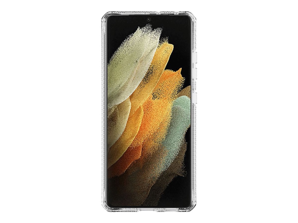 ITSKINS HYBRID // CLEAR - Bagsidecover til mobiltelefon - polykarbonat, termoplastisk polyuretan (TPU) - gennemsigtig - for Samsung Galaxy S21 Ultra 5G