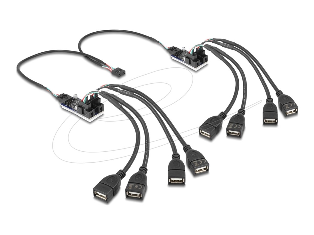 Delock 61072, Usb Header - 4 Pin, Usb 2.0, Schwarz, China, Genesys Logic Gl850g, Weiblich