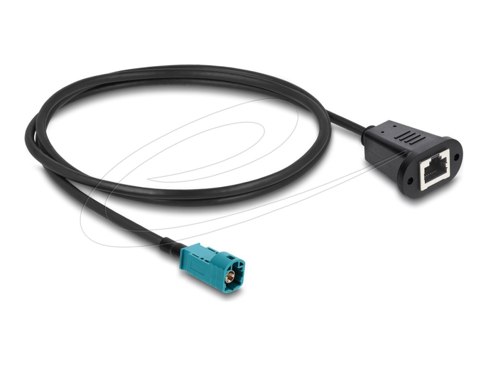 Delock - Netværkskabel - Hsd Z (Han) Til Rj-45 (Hun) - 1 M - 4,6 Mm - Sort