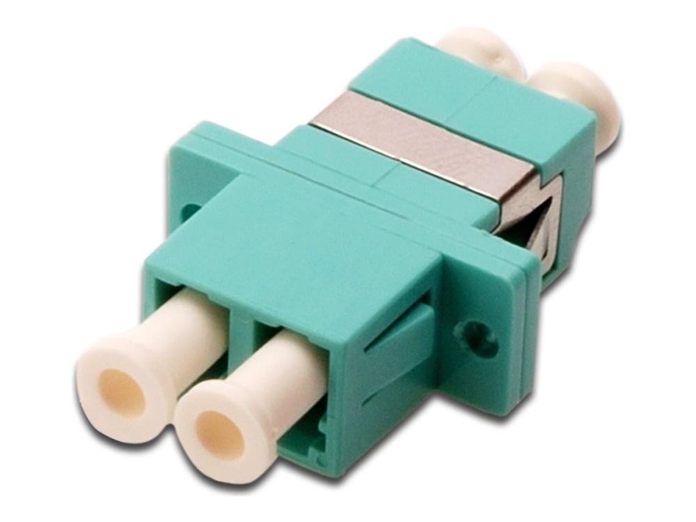 DIGITUS - Netværkskobling - LC/UPC multi-mode (hun) til LC/UPC multi-mode (hun) - fiberoptik - duplex - OM3 - akvamarin
