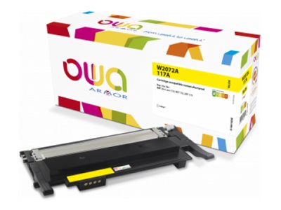Owa - Gul - Kompatibel - Boks - Genproduceret - Tonerpatron (Alternativ Til: Hp W2072a) - For Hp Color Laser Mfp 178Nw, Mfp 178Nwg, Mfp 179Fnw