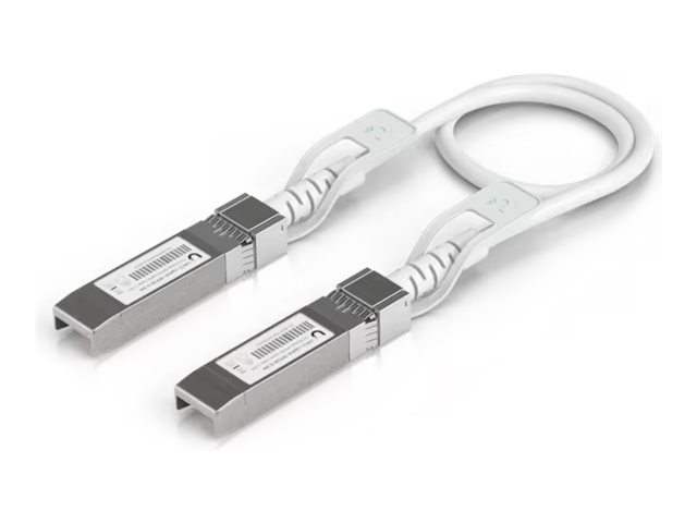 Ubiquiti UniFi - 25GBase direktkopplingskabel - SFP28 (hane) till SFP28 (hane) - 30 cm - 4.5 mm - vit