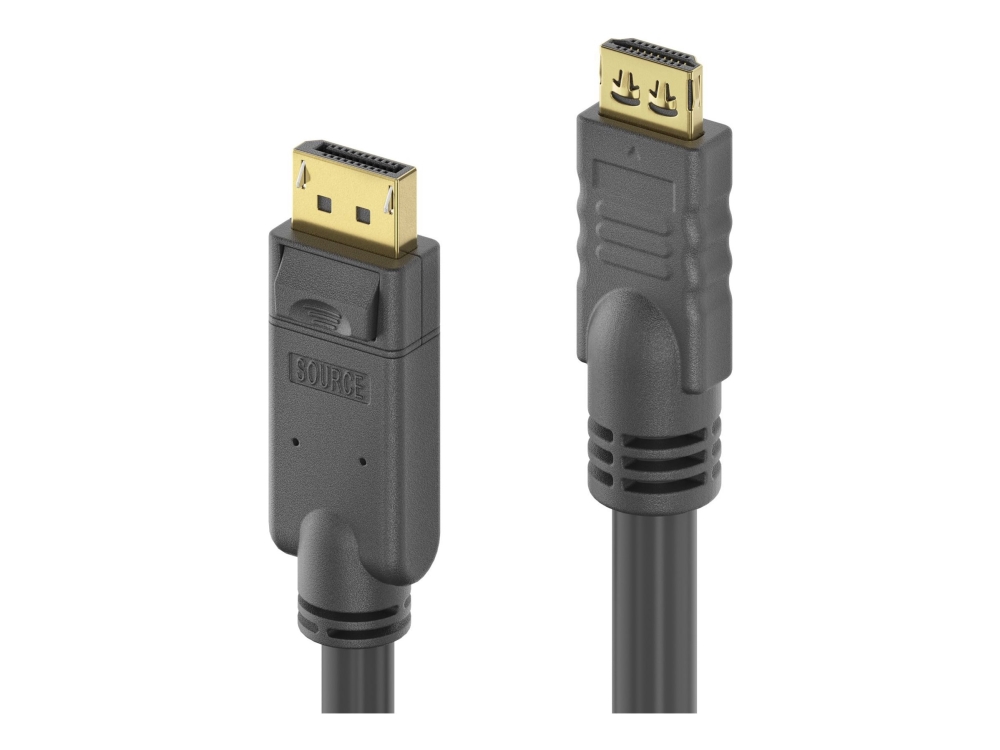 Purelink Pureinstall Series - High Speed - Adapterkabel - Displayport Han Låsende Til Hdmi Han Låsende - 2 M - Tripel-Afskærmet - Aktiv, 4K60 Hz Supp