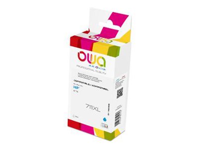 Owa - 30 Ml - Cyan - Kompatibel - Genproduceret - Blækpatron (Alternativ Til: Hp 711) - For Hp Designjet 120, 130, T120, T520, T525, T530