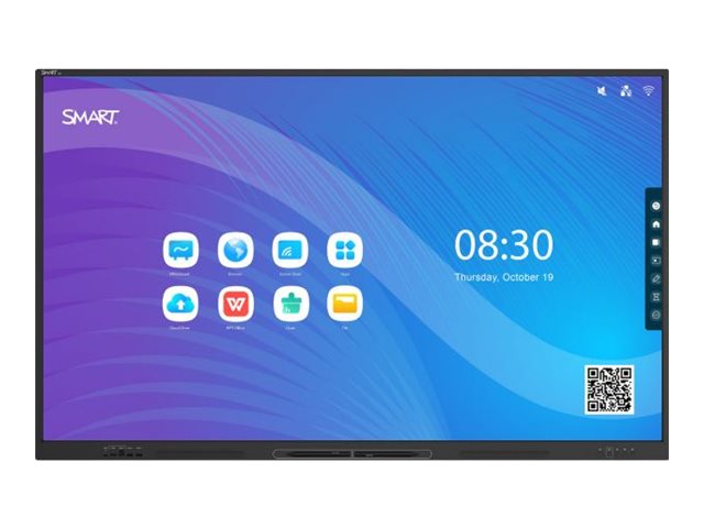 SMART Board GX086-V3-5L - 86 Diagonal klasse GX (V3) Series LED-bagbelyst LCD paneldisplay - interaktiv - med whiteboard og berøringsskærm (multiberøring) - 4K UHD (2160p) 3840 x 2160 - sort
