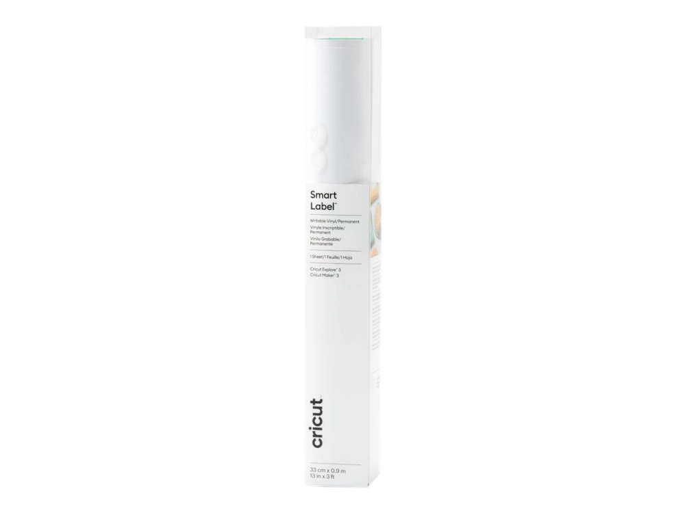 Cricut Smart Label - Hobbymateriale - 33 X 90 Cm - Hvid - Permanent - Vinyl