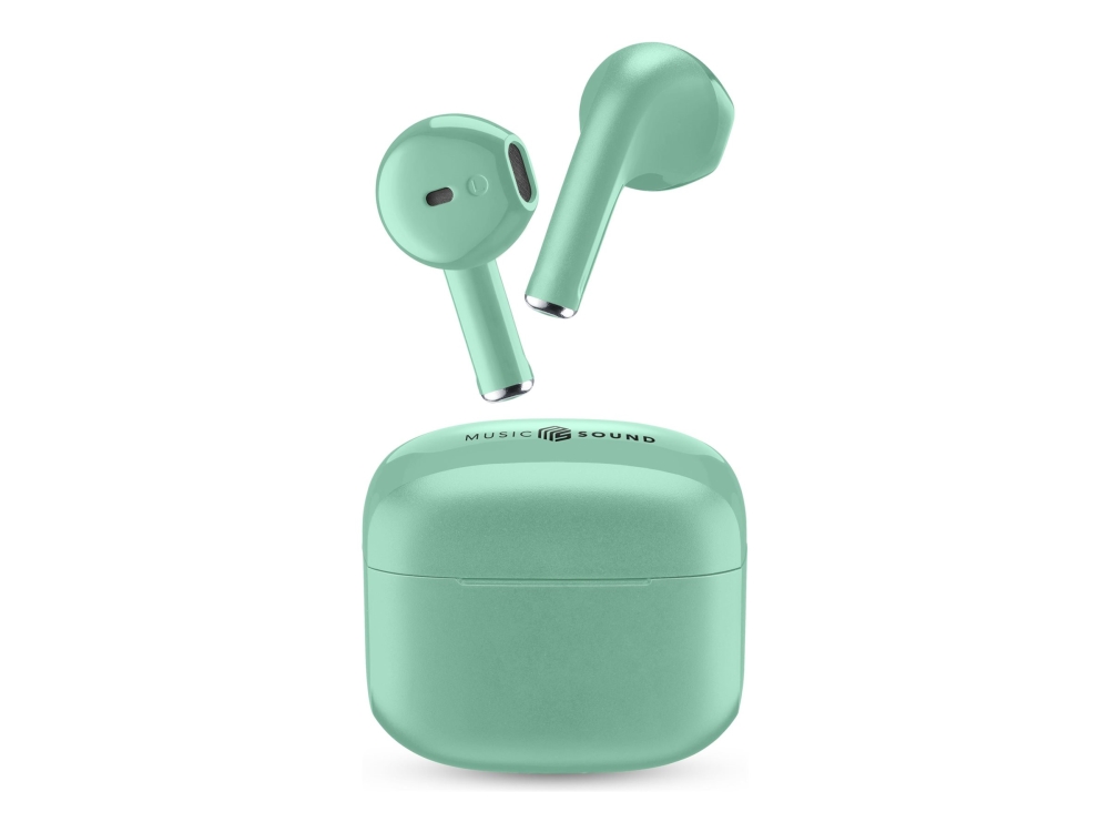 Music Sound Swag - Ægte Trådløse Øretelefoner Med Mik. - I Øret - Bluetooth - Grøn