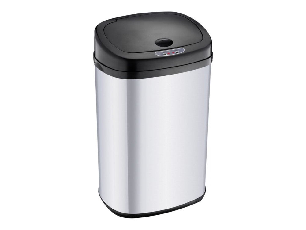 Lamart Sensor - Skraldespand - bevægelsessensorlåg - 30 L - rustfrit stål, plastik - sort, rustfrit stål
