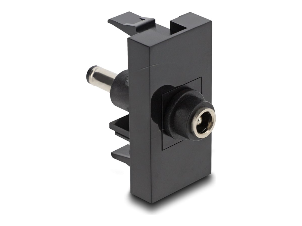 Delock Easy 45-Modul Dc 5,5 X 2,5 Mm-Bøsning Til Dc 5,5 X 2,1 Mm-Stik Sort