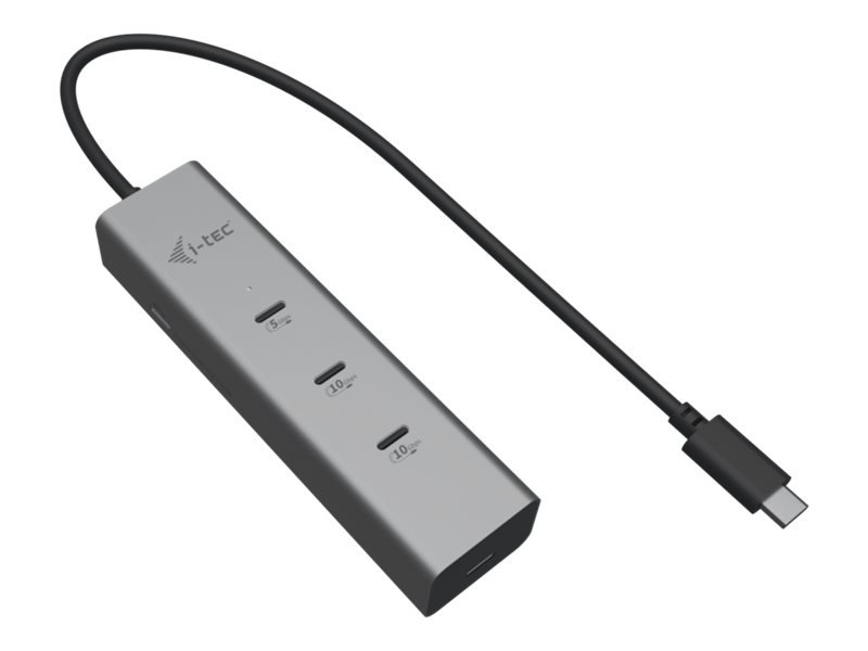 I-Tec Metal Usb-C Charging Hub 5Port With Usb-C Video 8K + Power Delivery 85W, Usb Type-C, Usb Type-C, 10000 Mbit/S, 144 Hz, Silver, 85 W