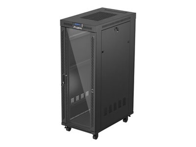Lanberg Ff01 Series - Rack Kabinet - 600 X 1000, Fladpakke, Med Glasdør, Lcd - Med Lcd Skærm, Termostat, 6 Køleblæsere - Fritstående, Gulvstående - S