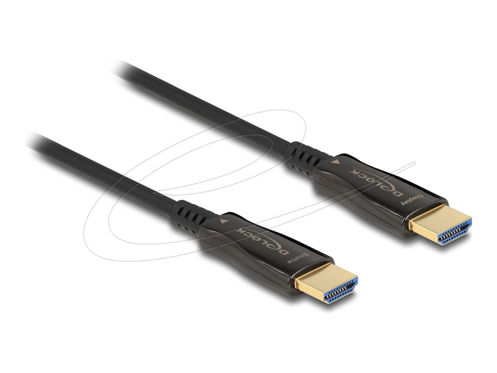 Delock - High Speed - Hdmi-Kabel - Hdmi Han Til Hdmi Han - 5 M - Hybrid Kobber/Fibertoptik - Sort - Active Optical Cable (Aoc), 4K144 Hz (3840 X 2160