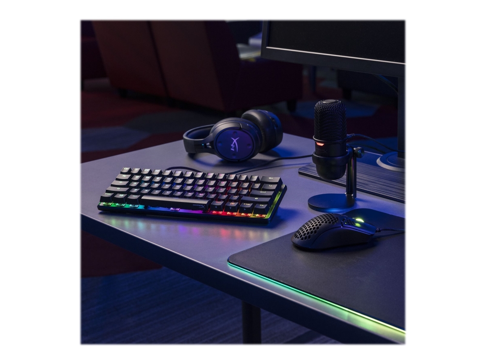 HyperX Alloy Origins 60 - Tangentbord - bakgrundsbelyst - USB - QWERTY - amerikansk - tangentbrytare: HyperX Red - svart | Datortillbehör - Möss & Tangentbord - Tangentbord | GameStuff