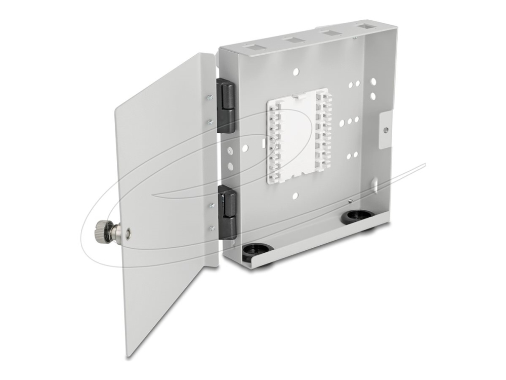 Delock Lwl Wandbox Für 4 X Sc Simplex Oder Lc Duplex Adapter Metallgehäuse, Grau, Metall, 125 Mm, 135 Mm, 31 Mm