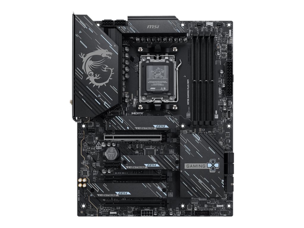 Msi X870e Gaming Plus Wifi - Bundkort - Atx - Socket Am5 - Amd X870e Chipset - Usb4, Usb-C 3.2 Gen 2X2, Usb-C 3.2 Gen2, Usb 3.2 Gen 2, Usb 3.2 Gen 1