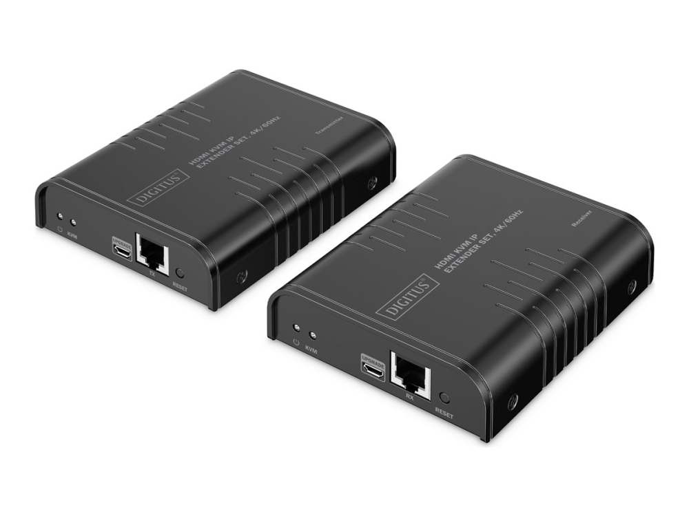 Digitus - Extender Set - Kvm / Audio / Usb Forlænger - Hdmi, 1Gbe, Usb 2.0 - Over Cat 6 - Usb - Op Til 200 M