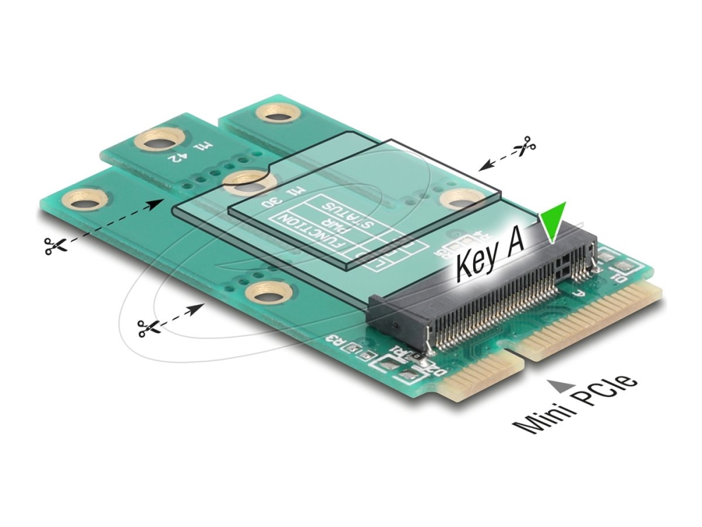 Delock - Interfaceadapter - Til M.2 Key A Slot - M.2 - M.2 Card - Pcie Mini Card, Usb 2.0