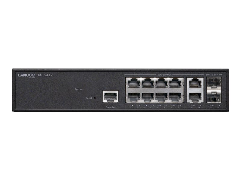LANCOM GS-2412 - Switch - Administrerad - 10 x 10/100/1000 + 2 x 1 Gigabit SFP - rackmonterbar | Datortillbehör - Nätverk - Switchar | GameStuff