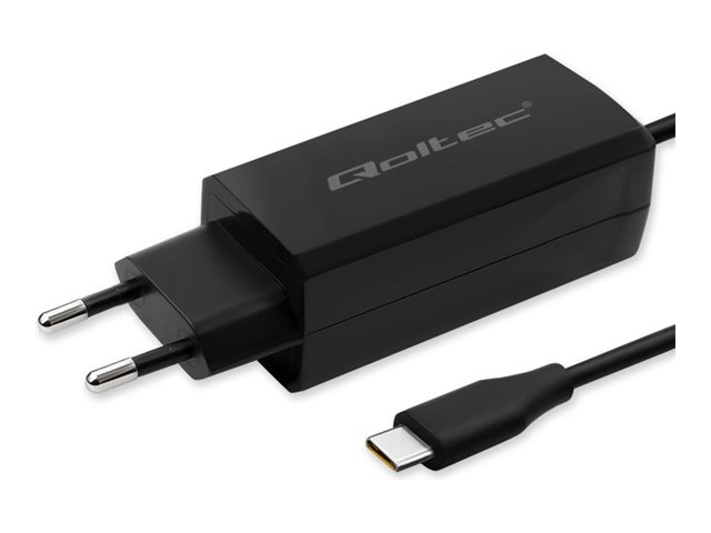 Qoltec Netzladegerät 90W Gan Super Fast | 5-20V | 3-4.5A | Usb-C 3.1 | Laptop | Smartphone | Tablet