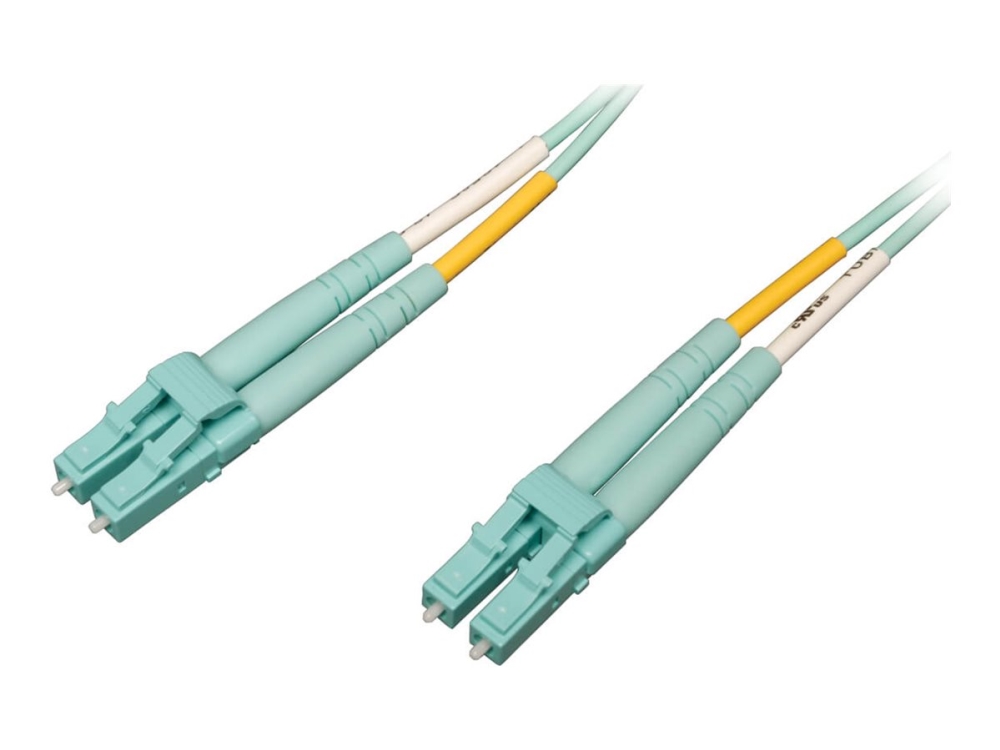 Eaton Tripp Lite Series 100G Duplex Multimode 50/125 Om4 Lszh Fiberoptisk Kabel (Lc/Lc), Aqua, 15 M - Patchkabel - Lc Multimode (Han) Til Lc Multimod