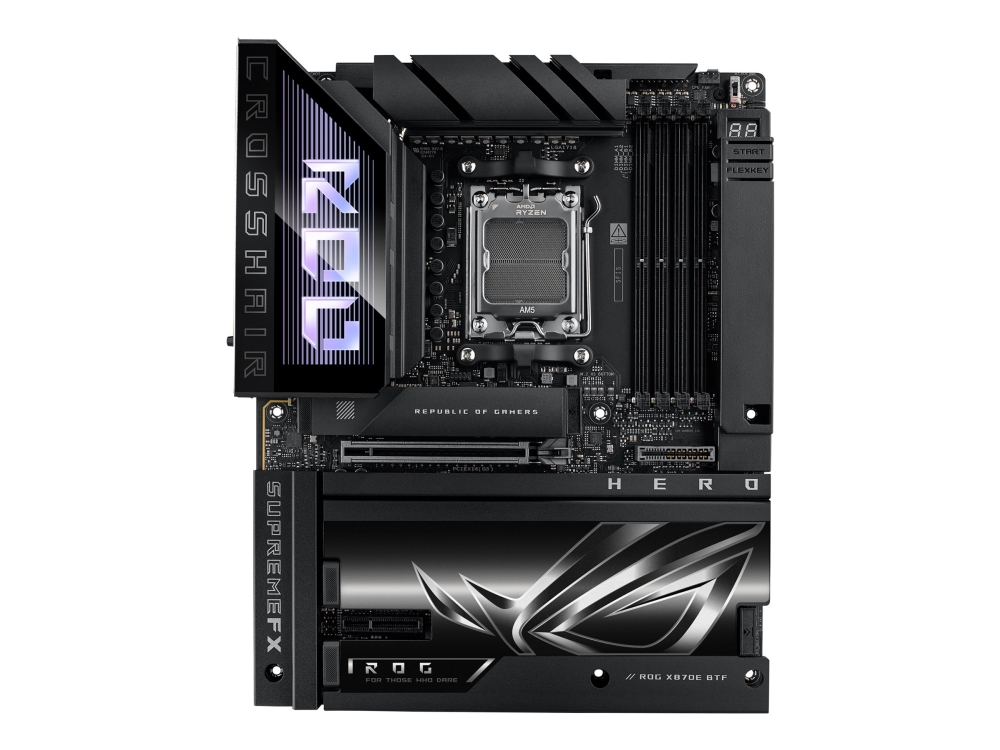 Asus Rog Crosshair X870e Hero Btf - Bundkort - Atx - Socket Am5 - Amd X870e Chipset - Usb4, Usb 3.2 Gen 2, Usb-C 3.2 Gen2, Usb 3.2 Gen 1, Usb-C 3.2 G