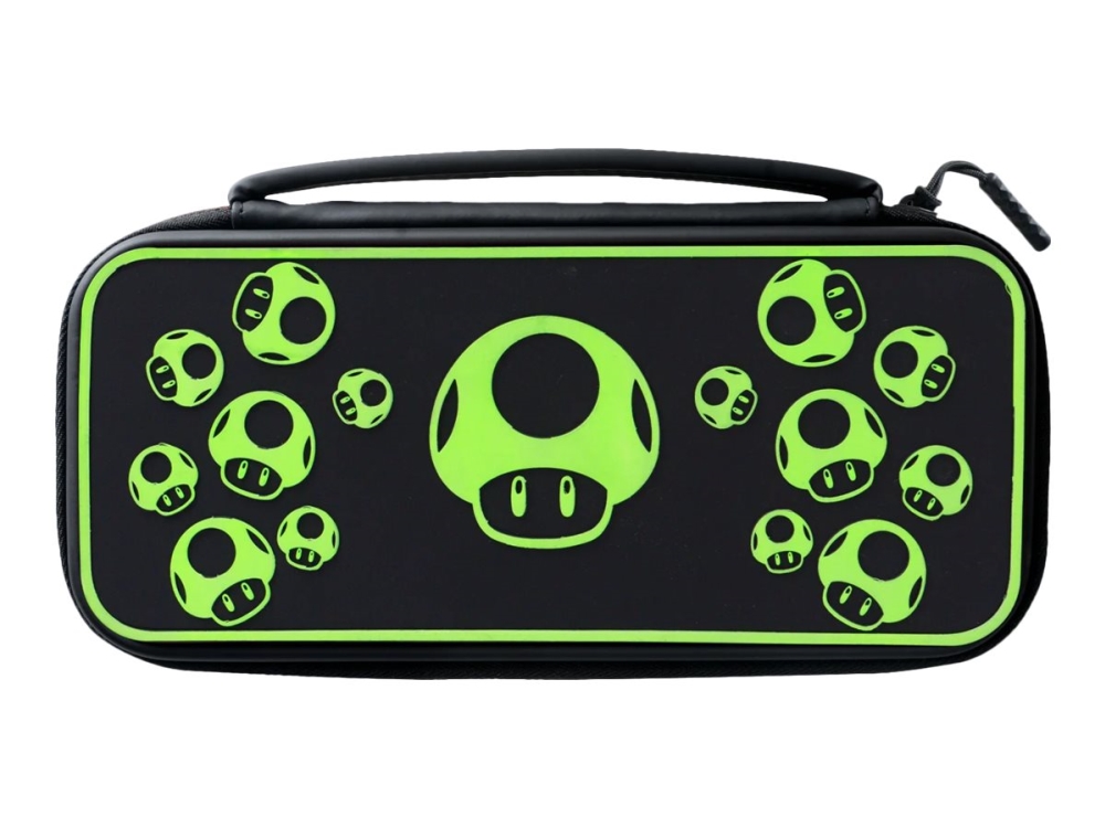 PDP Plus Glow - Fodral för spelkonsol - lyser i mörkret - 1-upp svamp - för Nintendo Switch Lite, OLED | Spel - Konsoler tillbehör - Övriga | GameStuff