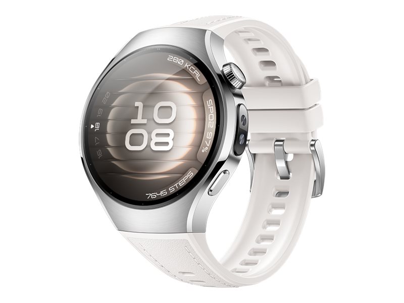 Huawei Watch 5 - 42 Mm - 316L Rustfrit Stål - Smart Ur Med Rem - Komposit - Hvid - Håndledsstørrelse: 120-190 Mm - Display 1.38" - Bluetooth, Wi-Fi 6