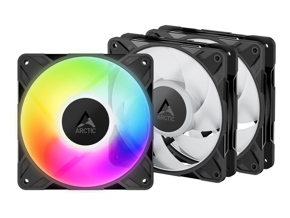 ARCTIC P12 Pro A-RGB - Indsats med blæser - 120 mm - sort (pakke med 3)