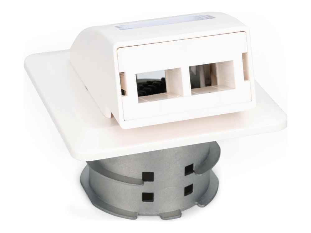 Digitus - Stikkontaktkabinet Til Strømmontering - For Lc/Sc Adapters - Indendørs - Hvid - 2 Porte