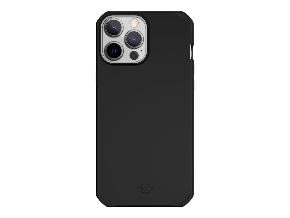 ITSKINS Spectrum//MAGSILK - Bagsidecover til mobiltelefon - til MagSafe - MagSafe-kompatibilitet - termoplastisk polyuretan (TPU) - sort - for Apple iPhone 13 Pro