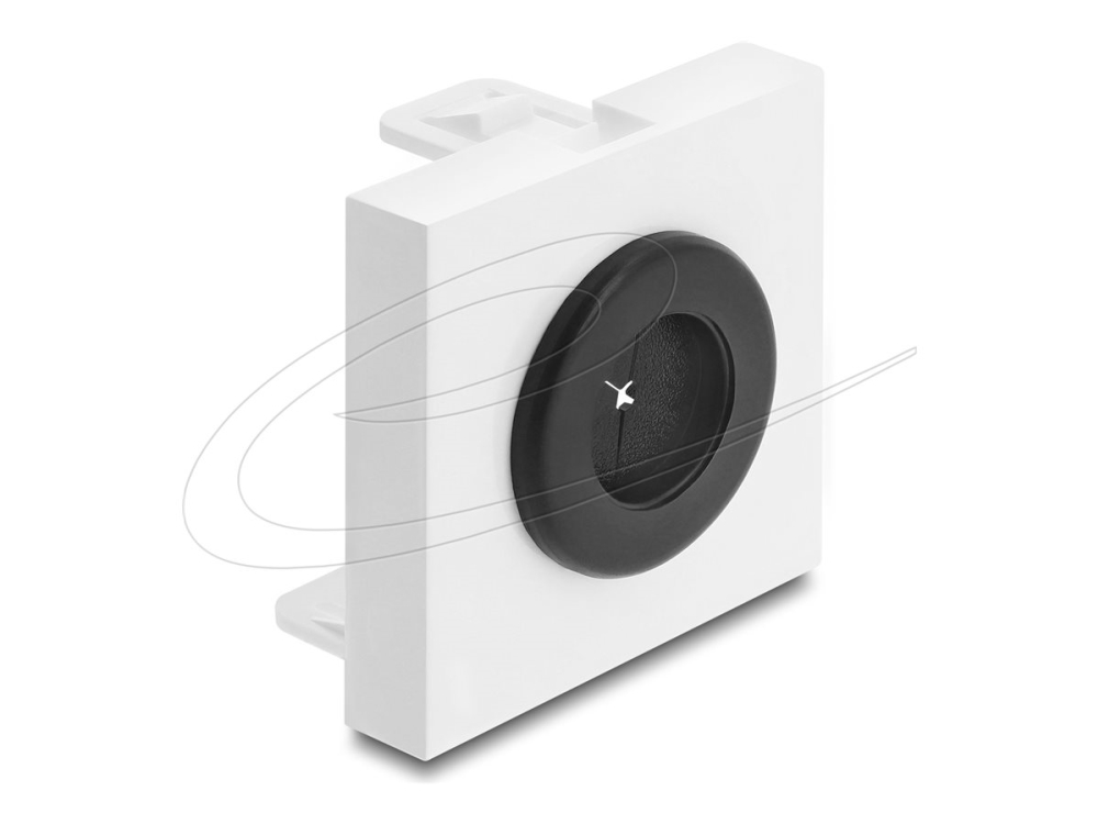 Delock Easy 45 Cable Bushing Round Ø 16 Mm White / Black, 1 Pc(S), Plastic, Black, White