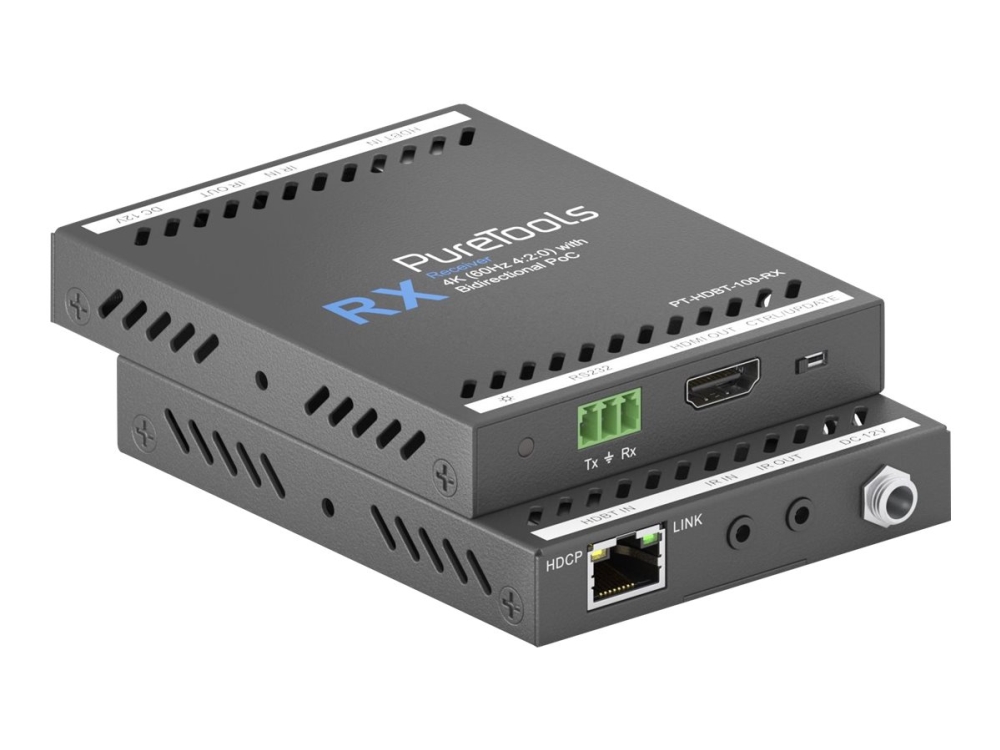Puretools Pt-Hdbt-100, 3840 X 2160 Pixel, Av-Sender & -Empfänger, 70 M, Verkabelt, Hdcp