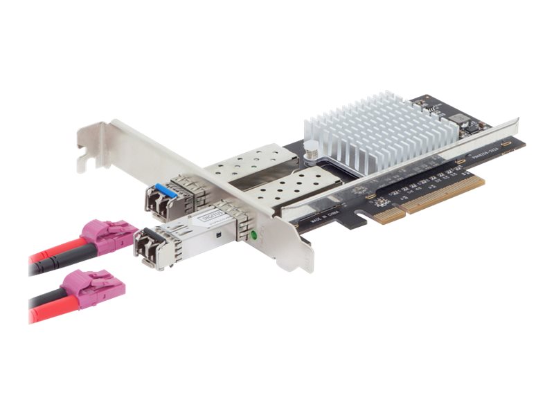 Digitus Dual Port 10G Sfp Pcie Netzwerk Karte, Eingebaut, Kabelgebunden, Pci Express, Faser, 20000 Mbit/S