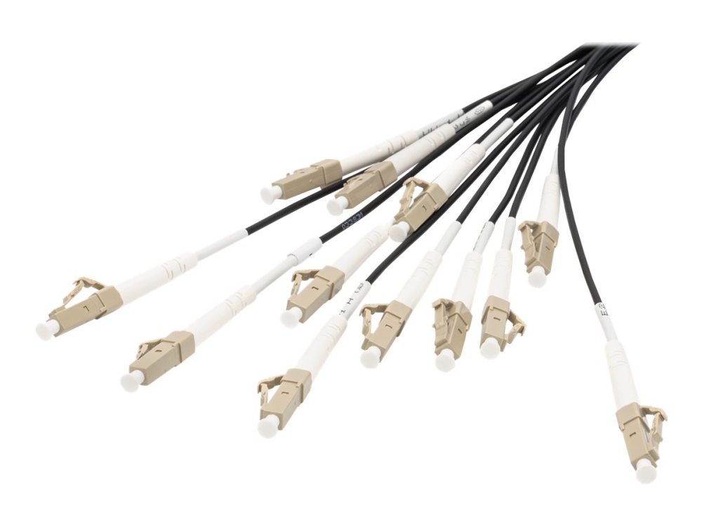 Digitus - Breakout Kabel - Lc/Upc Multimode Auf Lc/Upc Multimode - 30 M. - Glasfaser - 50 / 125 My - Om4 - Halogenfrei, Innen/Außen - Schwarz