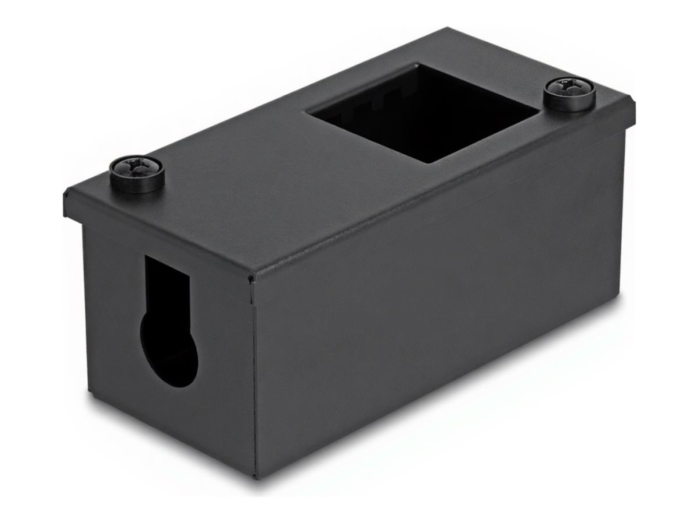 Delock - Easy 45 - Keystone-Modulholder - 2 Porte (22,5 X 45 Mm) Eller 1 Port (45 X 45 Mm), Metal - Sort
