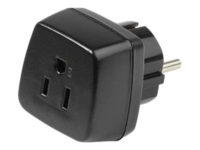 Vivanco TA USA/D-N - Adapter för effektkontakt - CEE 7/4 (P) till NEMA 5-15 (hane) - svart - Europa, Förenta Staterna | Datortillbehör - Laddare & Batterier - Nätaggregat adaptrar | GameStuff