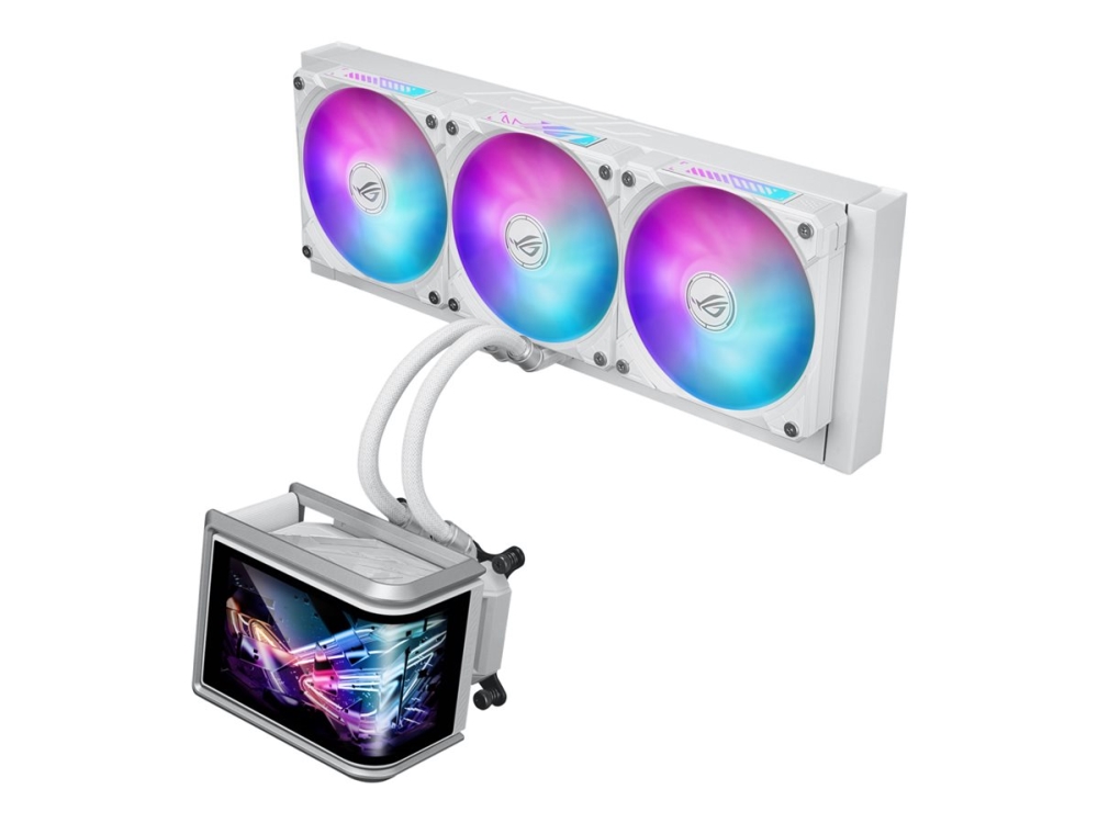 ASUS ROG Ryuo IV SLC 360 ARGB White Edition, All-in-one-nesteenjäähdytin, 12 cm, Valkoinen