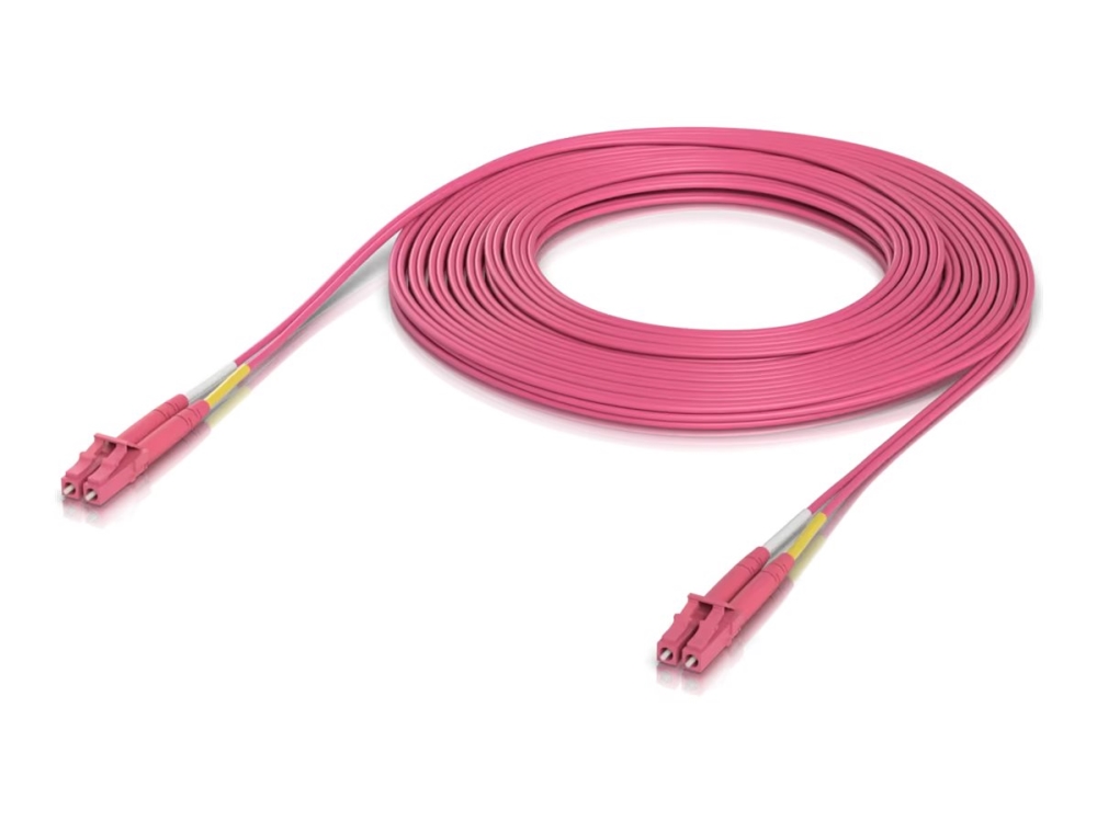 Ubiquiti UniFi - Patchkabel - LC/UPC multi-mode (han) til LC/UPC multi-mode (han) - 10 m. - 2 mm - fiberoptik - duplex - OM4 - halogenfri, indendørs - rose