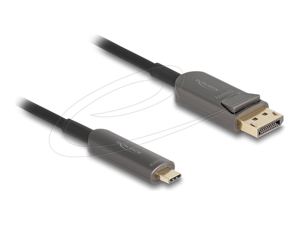 Delock - Adapterkabel - Usb-C (Han) Til Displayport (Han) - Usb4 / Thunderbolt 3 / Displayport 2.1 - 10 M - Halogenfri, Active Optical Cable (Aoc), 8