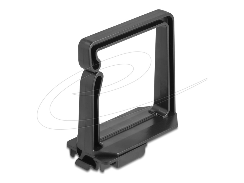 Delock 90770, Kabelhalterung, Polycarbonat (Pc), Schwarz, 1 Stück(E)