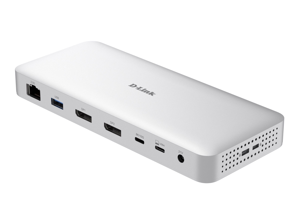 D-Link 9-In-1 Usb-C 4.0 Docking Station, Kabelgebunden, Usb4, 100 W, 10,100,1000,2500 Mbit/S, Grau, 40 Gbit/S