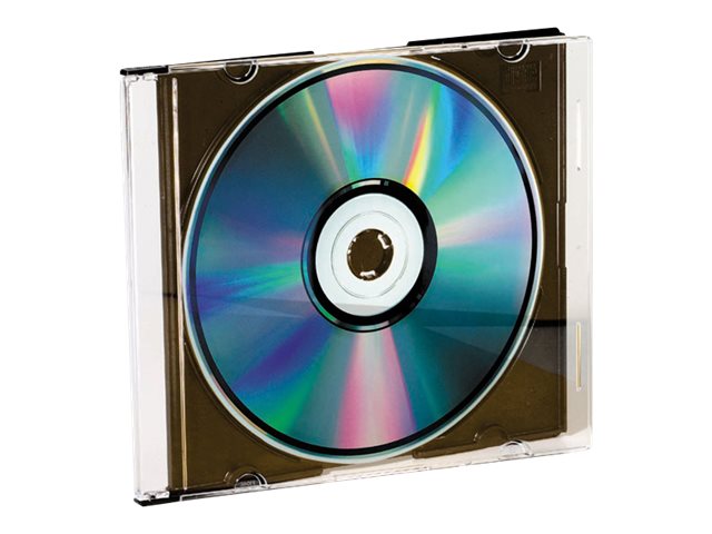 Vivanco CD SLIM 25B - Tunt genomskinligt lagringsfodral för CD/DVD - kapacitet: 1 CD - svart (paket om 25) | Datorkomponenter - Hårddisk & Lagring - Medialagring | GameStuff