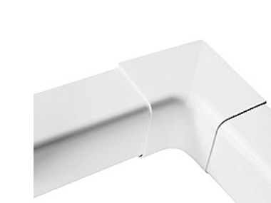 T140-H indvendig hjørne - 140x90 mm, Hvid RAL 9010, 90 gr. | Ventilation & Klimat - Värmepumpar - Tillbehör till värmepumpar | GameStuff