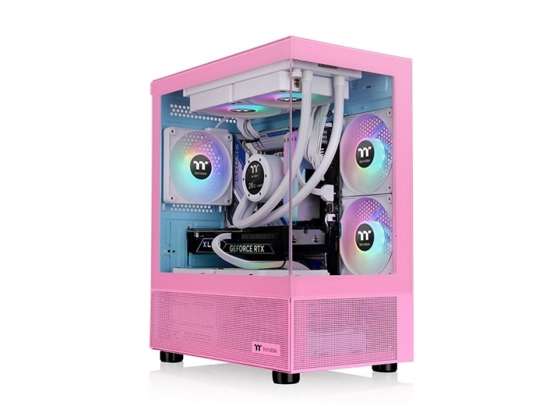 Thermaltake Ca-1Z4-00Mawn-01, Micro Tower, Pc, Pink, Micro Atx, Mini-Itx, Spcc, Tempered Glass, Gaming