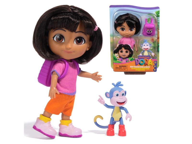 Dora, Best Friends Dora & Boots Set, 6-Inch Doll With Clothes, Backpack & Boots Toy Figure, Kids Toys For Girls & Boys Ages 3 And Up, Fashion Doll, F